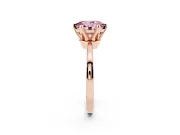 Oval Tapered Solitaire Engagement Ring Setting for a Fancy Pink Lab-Grown Diamond | Claw Prong Head | Rose Gold