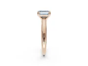 Princess Cut Tapered Solitaire Engagement Ring Setting for a Fancy Blue Lab-Grown Diamond | Rose Gold