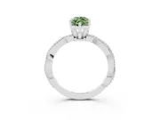 Marquise Twisted Solitaire Engagement Ring Setting for a Fancy Green Lab-Grown Diamond | Platinum