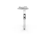 Pear Cut Diamond Halo Ring Set in Platinum with Solitaire Band and Prong Setting