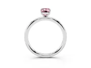 Emerald Cut Low Set Solitaire Engagement Ring Setting for a Fancy Pink Lab-Grown Diamond | Platinum