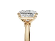 Radiant Cut Solitaire Engagement Ring Setting | Tapered Plain Band | Yellow Gold