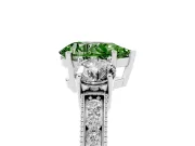 Pear-Shaped Engagement Ring Setting for a Fancy Green Lab-Grown Diamond | Sterling Silver - Design NV-24907