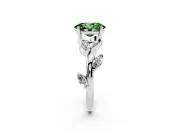 Oval Twisted Vine Engagement Ring Setting for a Fancy Green Lab-Grown Diamond | Platinum