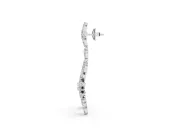 Marquise Lab-Grown Diamond Floral Cluster Drop Earrings | Flower Top and Spray | Platinum