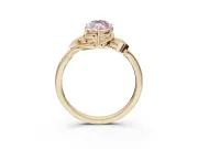 Marquise Bypass Solitaire Engagement Ring Setting for a Fancy Pink Lab-Grown Diamond | Yellow Gold