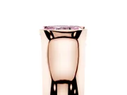 Radiant Cut Half Bezel Solitaire Engagement Ring Setting for a Fancy Pink Lab-Grown Diamond | Wide Band | Rose Gold