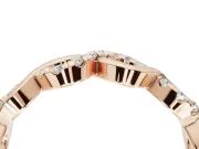 Round Lab-Grown Diamond Infinity Twist Wedding Band | Pavé and Polished | Rose Gold