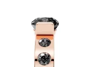 Cushion Cut Tension Style Engagement Ring Setting for a Black Center | Flush Set Accents | Rose Gold