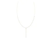 Round Lab-Grown Diamond Bezel Station Y Necklace | Station Drop | Yellow Gold