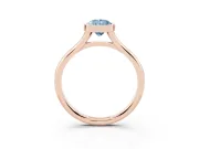 Pear-Shaped Bezel Engagement Ring Setting for a Fancy Blue Lab-Grown Diamond | Rose Gold
