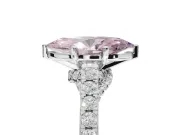 Marquise Pavé Solitaire Engagement Ring Setting for a Fancy Pink Lab-Grown Diamond | Crossover Gallery | White Gold