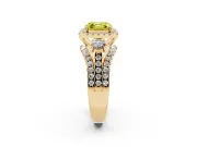 Asscher Cut Halo Engagement Ring Setting for a Fancy Yellow Lab-Grown Diamond | Yellow Gold - Design NV-24766
