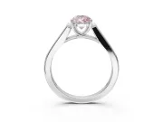 Pear-Shaped Engagement Ring Setting for a Fancy Pink Lab-Grown Diamond | Sterling Silver - Design NV-24597