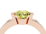 Oval Tension Style Engagement Ring Setting for a Fancy Yellow Lab-Grown Diamond | Rose Gold