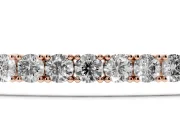 Round Lab-Grown Diamond Slim Tennis Bracelet | Box Clasp with Safety Latch | Rose Gold