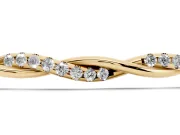 Round Lab-Grown Diamond Twisted Cable Chain Bracelet | Prong-Set Strands | Yellow Gold