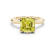Asscher Cut Engagement Ring Setting for a Fancy Yellow Lab-Grown Diamond | Yellow Gold - Design NV-24888