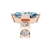 Marquise Tension Style Engagement Ring Setting for a Fancy Blue Lab-Grown Diamond | Rose Gold