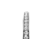 Round Diamond Pavé Eternity Band Set in White gold with Channel Setting