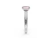Princess Cut Tapered Solitaire Engagement Ring Setting for a Fancy Pink Lab-Grown Diamond | Platinum