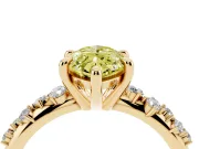 Marquise Graduated Accent Engagement Ring Setting for a Fancy Yellow Lab-Grown Diamond | Yellow Gold