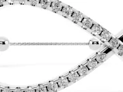 Round Lab-Grown Diamond Pavé Infinity Chain Bracelet | Open Figure Eight | White Gold