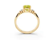 Radiant Cut Bar-Set Engagement Ring Setting for a Fancy Yellow Lab-Grown Diamond | Yellow Gold