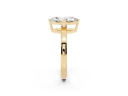 Marquise Solitaire Engagement Ring Setting | Flat Tab Prongs | Yellow Gold