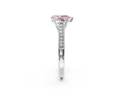 Pear-Shaped Engagement Ring Setting for a Fancy Pink Lab-Grown Diamond | Sterling Silver - Design NV-24597
