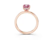 Cushion Cut Hidden Halo Ring Setting for a Fancy Pink Lab-Grown Diamond | Rose Gold