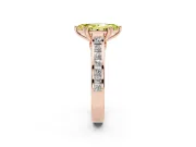 Marquise Channel Engagement Ring Setting for a Fancy Yellow Lab-Grown Diamond | Rose Gold - Design NV-24671