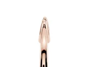 Plain Notched Contour Wedding Band | Twin Raised Tabs | Rose Gold