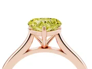 Heart-Shaped Cathedral Engagement Ring Setting for a Fancy Yellow Lab-Grown Diamond | Rose Gold