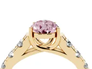 Pear-Shaped Engagement Ring Setting for a Fancy Pink Lab-Grown Diamond | Yellow Gold - Design NV-24643