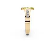 Marquise Channel-Set Engagement Ring Setting for a Fancy Yellow Lab-Grown Diamond | Yellow Gold