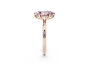 Marquise Hidden Halo Ring Setting for a Fancy Pink Lab-Grown Diamond | Rose Gold