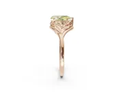 Pear-Shaped Leaf Bypass Solitaire Engagement Ring Setting for a Fancy Yellow Lab-Grown Diamond | Rose Gold