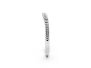 Milgrain Twist Contour Wedding Band Set in Silver