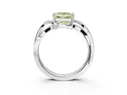 Princess Cut Bypass Engagement Ring Setting for a Fancy Yellow Lab-Grown Diamond | Sterling Silver - Design NV-24814