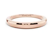 Classic Plain Comfort Band Set in Rose gold with Rounded Edges
