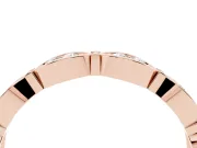 Marquise Diamond Smooth Bezel Eternity Band Set in Rose gold with Full Circle of Stones