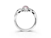 Marquise Bypass Solitaire Engagement Ring Setting for a Fancy Pink Lab-Grown Diamond | Platinum