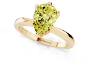 Pear-Shaped Engagement Ring Setting for a Fancy Yellow Lab-Grown Diamond | Yellow Gold - Design NV-24888