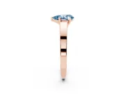 Pear-Shaped Solitaire Engagement Ring Setting for a Fancy Blue Lab-Grown Diamond | Rose Gold