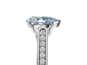 Pear-Shaped Engagement Ring Setting for a Fancy Blue Lab-Grown Diamond | White Gold - Design NV-24597