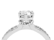 Pear-Shaped Channel Set Solitaire Engagement Ring Setting | Rope Collar Head | Platinum