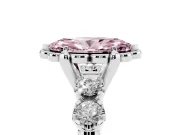 Marquise Floral Engagement Ring Setting for a Fancy Pink Lab-Grown Diamond | Petal Frame | Platinum