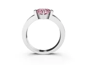 Heart-Shaped Tension Style Engagement Ring Setting for a Fancy Pink Lab-Grown Diamond | White Gold