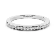 Round Diamond Continuous Pavé Eternity Band Set in Silver